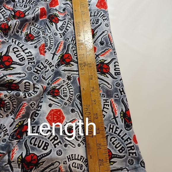 🔥 Hellfire Club Skirt Size XL XXL Stranger Things Netflix Comfy Goth Pockets 🔥 - Picture 7 of 7